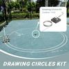 Athletic Field Striping Line Marking Machine, Basketball Court Marking Kit, Hand Push Floor Marking Tool, Tape Marking Machine Hand-Push Tape Sticking Machine for Driveway view 3