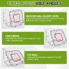 3' x 3'/1.67' x 1.67' Pro Portable Baseball and Softball Rebounder Adjustable Heavy Duty Pitch-Back Net with Bag Strap Fielding Trainer Net 3 Angles Ground Balls Line Drives Pop Flies(3' X 3') view 4
