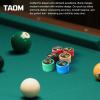 TAOM Round Shaped Pool Chalk Holder, Portable Pool Chalk Cubes, Magnetic Mini Chalk Holder Pool Billiards, Pool Cue Chalk Case Container Box for Billiard Cue Tip Tool Pool Table Snooker Accessories view 4