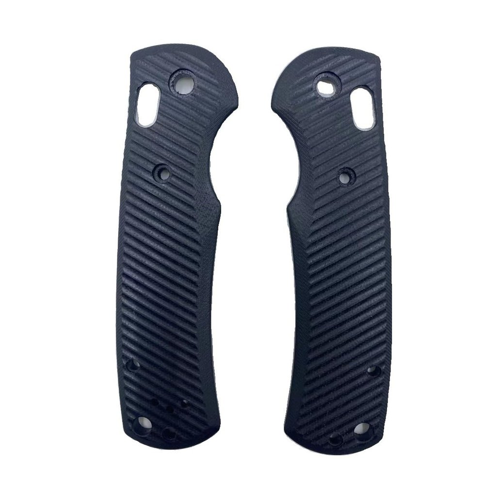 1 Pair Scales Handle Fits for Griptilian 550 551, G10 Custom Handle Patch DIY Replacement Accessory(Black)
