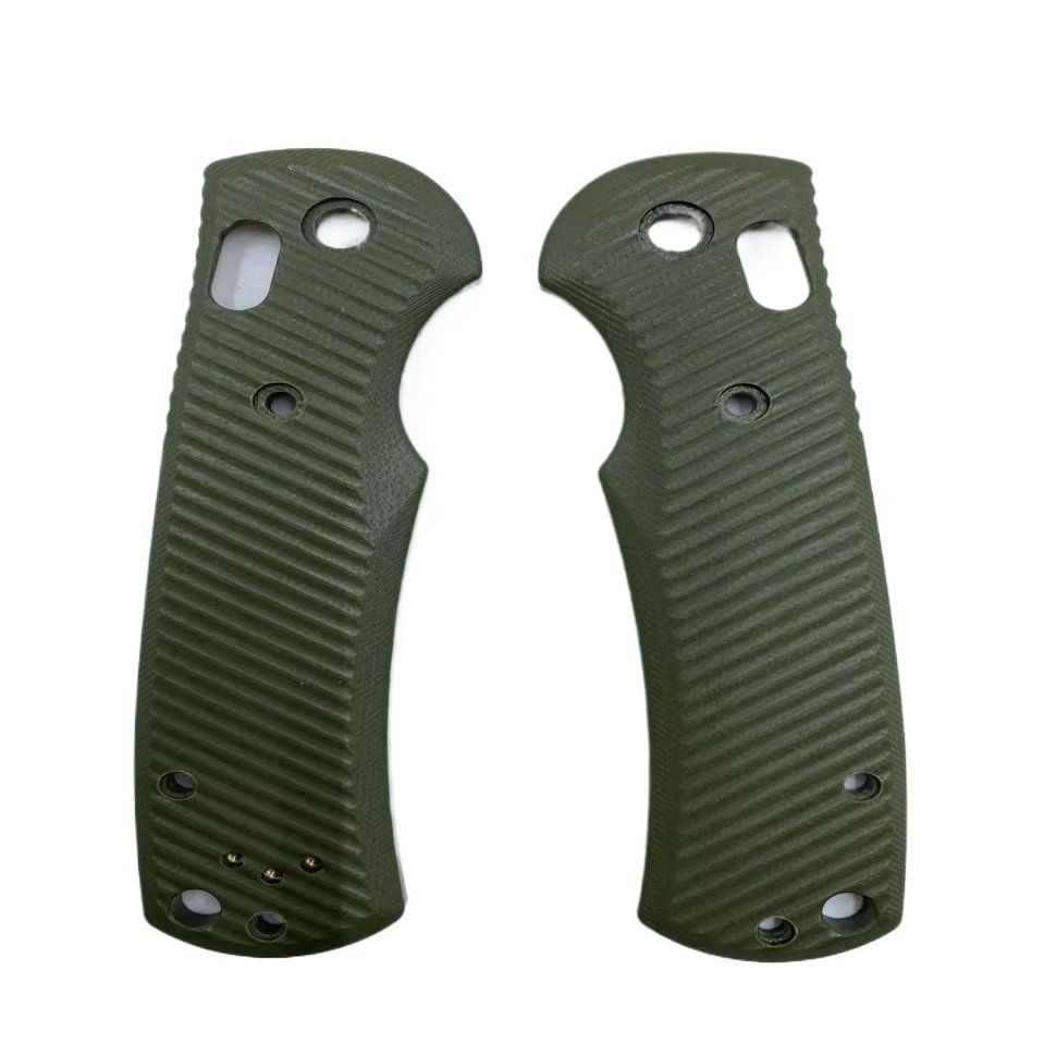 1 Pair Scales Handle Fits for Griptilian 550 551, G10 Custom Handle Patch DIY Replacement Accessory(Green)