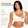 FeelinGirl Women Front Closure Post Surgery Compression Everyday Bras for Breast Implant Support with Adjustable Straps Wirefree White L view 3