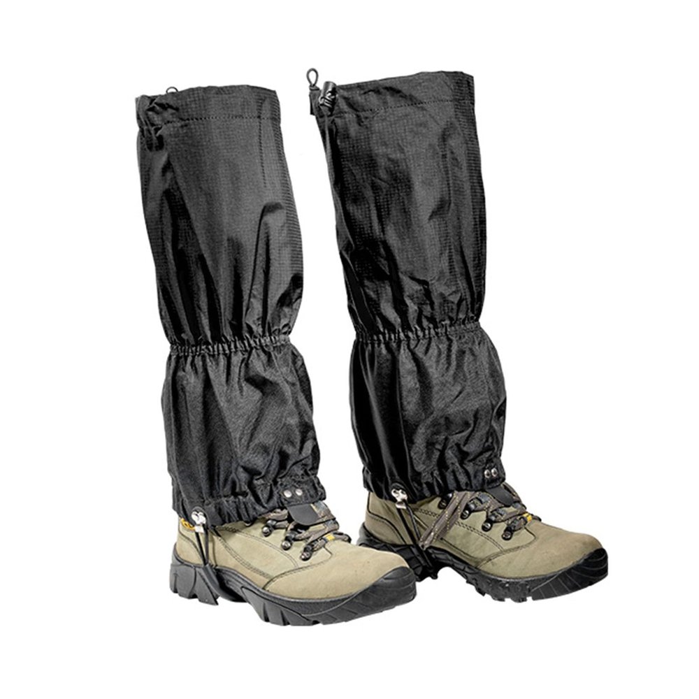 LYHXYLFT Leg Gaiters,Lightweight Leg Gaiters,Outdoor Ankle Leg Gaiters,Hook Loop Design for Easy Off,for Hiking Trekking Climbing Hunting and Skiing(Black)