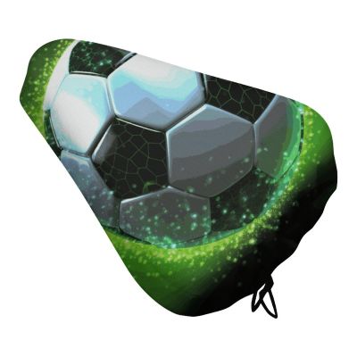 Cool Soccer Ball Waterproof Bike Seat Cover Rainproof and Dust Resistant Bike Seat Saddle Cover Bicycle Seat Cushion Protector with Drawstring