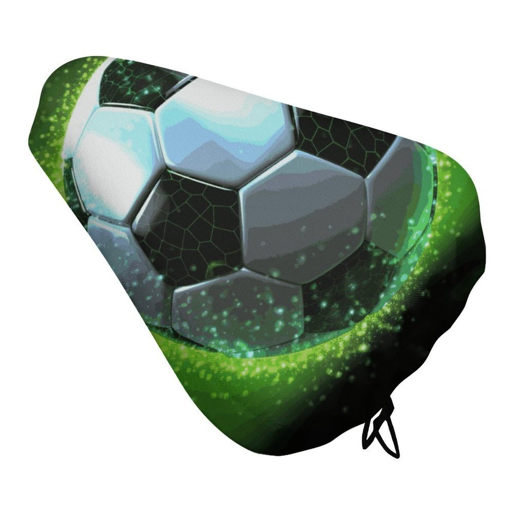 Cool Soccer Ball Waterproof Bike Seat Cover Rainproof and Dust Resistant Bike Seat Saddle Cover Bicycle Seat Cushion Protector with Drawstring