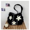 BZDVS Solarix Crossbody Bag With Mini Bag, Corduroy Star Tote Y2k Messenger for Women (Black) view 2