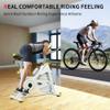 Adjustable Exercise Bike with iPad Holder and LCD Display - Stationary Bikes for Home, Indoor Cycling Bike, Adjustable Resistance, Seat & Handle, Solid & Sturdy, Noise-Free (White) view 2