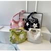 Solarix Star Crossbody Bag with Mini Bag, Corduroy Tote - Y2k Messenger for Women (Pink+Green) view 4
