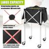 GYXZ Foldable Tennis Ball Cart Holds 180 Balls Wheeled Tennis Ball Hopper Sports Teaching Carts with Storage Bag, Light Auminum Alloy view 3