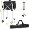 GYXZ Foldable Tennis Ball Cart Holds 180 Balls Wheeled Tennis Ball Hopper Sports Teaching Carts with Storage Bag, Light Auminum Alloy view 4