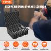 VEVOR Hard Pistol Cases with Pre-cut Lining, Waterproof & Dustproof Hard Gun Case for 5 Pistol & 30 Magazines, 18.716.38.8 in Lockable Pistol Case, Black view 2