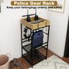 lukar Police Gear Rack Police Gear Stand Military Gear Stand Black Military Gear Rack Hanger Stand for Duty Uniform,Belt,Vest,Shoes Storage view 4