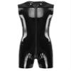 Linjinx Men's Police Officer Cosplay Outfits Jumpsuit Set Adult Halloween Costume Role Play Uniform Black X-Large view 3