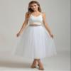 AiberLisha A line Tea Length Tulle Skirt for Party Prom Casual Wear White L view 2