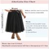 AiberLisha A line Tea Length Tulle Skirt for Party Prom Casual Wear Hot Pink S-M view 3