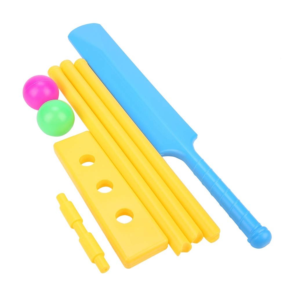 Milltrip Kids Cricket Set, ABS Plastic Cricket Bat Set, Cricket Bat and Beach Wicket Stand Kit, for Children Parent Child Sports Interaction HandEye Coordination Cultivation
