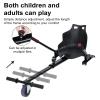 Hoverboard Seat Attachment, Adjustable Length Hover Board Go Kart Accessory, Go-Kart for Kids and Adults, Easy Assembly and Steering, Compatible with 6.5"-10" Hoverboards, for Outdoor Fun Black view 3