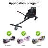 Hoverboard Seat Attachment, Adjustable Length Hover Board Go Kart Accessory, Go-Kart for Kids and Adults, Easy Assembly and Steering, Compatible with 6.5"-10" Hoverboards, for Outdoor Fun Black view 4