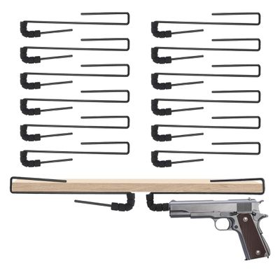 LOIUO 12 PCS Gun Rack Pistol Hangers for Gun Safe Shelf Gun Holder Cabinet Accessory, Handgun Hanger Pistol Organizer for Display and Storage