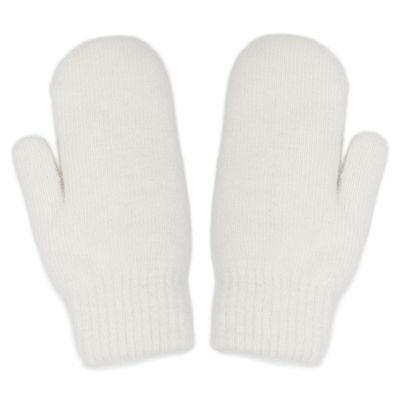 FGSS Winter Warm Mittens for Women Men - Soft Faux Rabbit Fur Mittens Elastic Cuff Fashionable Stretchy Knit Gloves Cold Weather