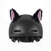 Klanata 2Pcs Plush Cat Ears, Adorable Helmet Accessories, Universal Fit for Motorcycle and Snowboard Helmets (Helmet Not Included) (Black) view 3