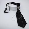 Black Necktie For Metal Chain Crystal Pendant Jewelry Bowtie Evening Adjustable Pre-Tied Bow view 2