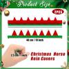 Abbylike 2 Pcs Christmas Rein Cover Christmas Horse Tack for Xmas Horse Costume Accessories(Red and Green) view 2