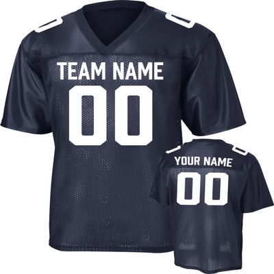 Custom Replica Football Jerseys for Men Personalized Team Name & Number Football Jerseys 2 Side (True Navy-XL)