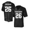 Custom Replica Football Jerseys for Men Personalized Team Name & Number Football Jerseys 2 Side (Black-4XL) view 1