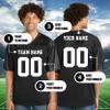 Custom Replica Football Jerseys for Men Personalized Team Name & Number Football Jerseys 2 Side (Black-4XL) view 2