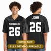 Custom Replica Football Jerseys for Men Personalized Team Name & Number Football Jerseys 2 Side (Black-4XL) view 3