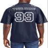 Custom Replica Football Jerseys for Men Personalized Team Name & Number Football Jerseys 2 Side (True Navy-S) view 3