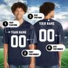 Custom Replica Football Jerseys for Men Personalized Team Name & Number Football Jerseys 2 Side (True Navy-3XL) view 2