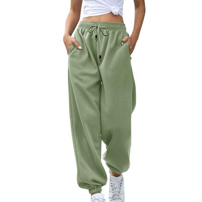 2025 Cinch Bottom Sweatpants Women's Casual High Waisted Pockets Joggers Sport Workout Active Baggy Lounge Trousers