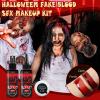 3PCS Halloween Fake Blood Makeup Kit, Fake-Blood Spray 50ML + Dripping Blood 50ML + Cleansing Soap, Fake-Blood Washable for Clothes Face Zombie Monster Vampire Cosplay SFX Makeup (Fresh + Fresh) view 2