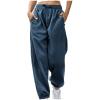 2025 Cinch Bottom Sweatpants Women's Casual High Waisted Pockets Joggers Sport Workout Active Baggy Lounge Trousers