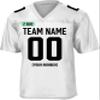 Custom Replica Football Jerseys for Men Personalized Team Name & Number Football Jerseys 2 Side (White-M) view 4