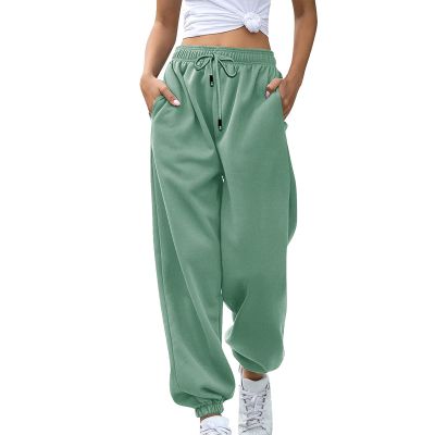 2025 Cinch Bottom Sweatpants Women's Casual High Waisted Pockets Joggers Sport Workout Active Baggy Lounge Trousers