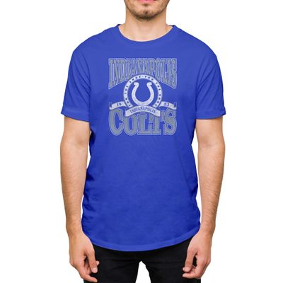 Hybrid Sports NFL - Indianapolis Colts - Stacked Banner Circle - Men's and Women's Short Sleeve T-Shirt - Size X-Large - Indianapolis Colts - Royal Blue
