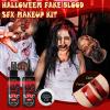 3PCS Halloween Fake Blood Makeup Kit, Fake-Blood Spray 50ML + Dripping Blood 50ML + Cleansing Soap, Fake-Blood Washable for Clothes Face Zombie Monster Vampire Cosplay SFX Makeup (Dark + Dark) view 2