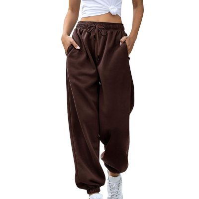 2025 Cinch Bottom Sweatpants Women's Casual High Waisted Pockets Joggers Sport Workout Active Baggy Lounge Trousers