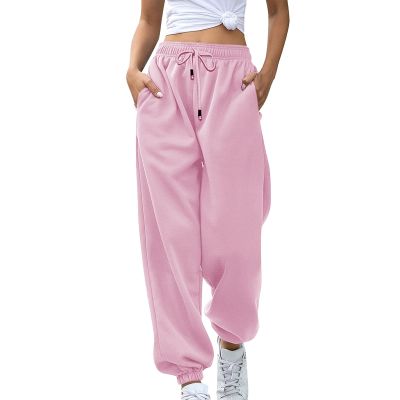 2025 Cinch Bottom Sweatpants Women's Casual High Waisted Pockets Joggers Sport Workout Active Baggy Lounge Trousers