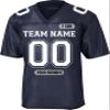 Custom Replica Football Jerseys for Men Personalized Add Your Team Name & Number Football Jersey (True Navy-2XL) view 4