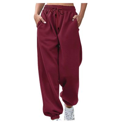 2025 Cinch Bottom Sweatpants Women's Casual High Waisted Pockets Joggers Sport Workout Active Baggy Lounge Trousers