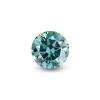 1PCS 6.5mm Blue Green Primary Color Round Moissanite about 1CT view 1