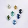 1PCS 6.5mm Blue Green Primary Color Round Moissanite about 1CT view 2