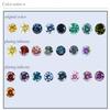 1PCS 6.5mm Blue Green Primary Color Round Moissanite about 1CT view 4