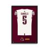 Sporticulture NFL American Football Washington Commanders - Jayden Daniels Jersey Print Framed Wall Art Picture Poster for Boys Bedroom and Man Cave Decor - Ready to Hang, White 19.5" x 25", Medium view 1