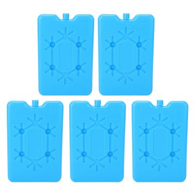 Asixxsix Ultra Thin Reusable Freezer Packs for Coolers and Lunch Boxes, 5 Pack Space Saving Ice Packs with Gel Form for Breastmilk Bags, Camping and Fishing