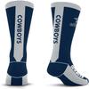 For Bare Feet - NFL MVP Classic Team Logo Youth Size Kids Crew Socks Approx. 4-8 years old - Dallas Cowboys view 2